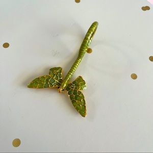 Set/8 Karen Callen Enamel Dragonfly Napkin Rings